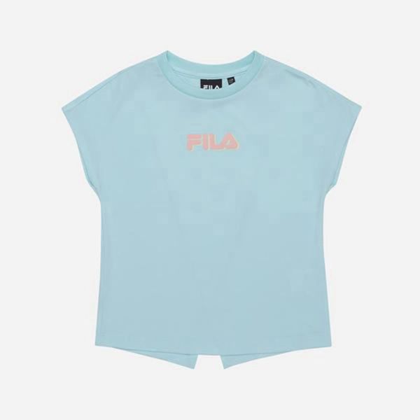 Camisetas Manga Corta Fila Niñas Turquesa - Candy Crew Neck Sleeveless - España 371658JDN